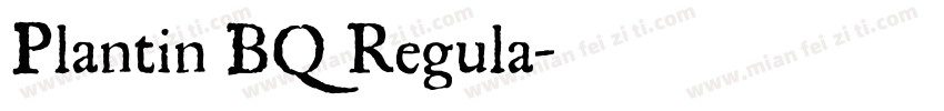 Plantin BQ Regula字体转换